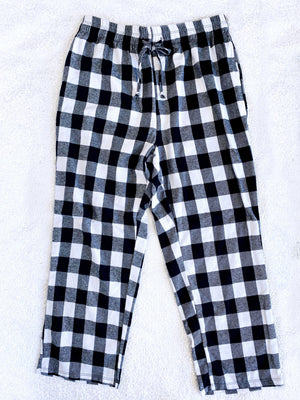 Blue Red Green Yellow PJ Adult Pajama Plaid Pants