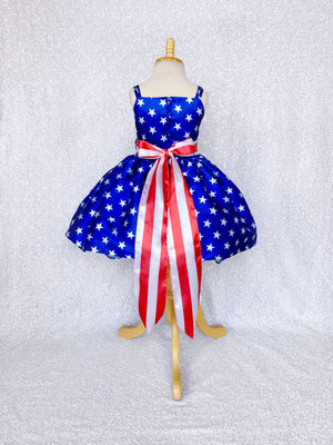 Knee Length 4th of July Red White Blue Dress