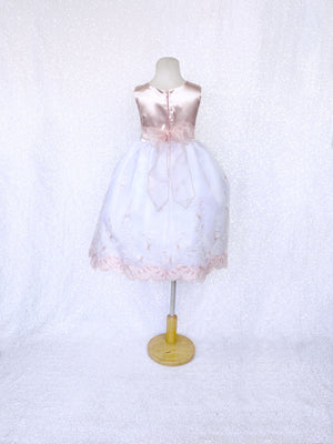 Andy Brokee Floral Embroidery Pink Blush Rhinestone Gown