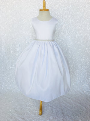 Ivory Vintage Shantung Pearl Off White Dress