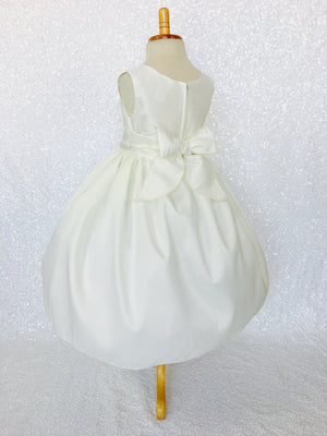 Ivory Vintage Shantung Pearl Off White Dress