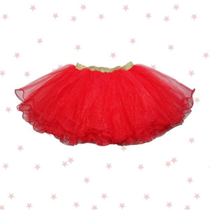 Red Tutu with Gold Elastic Waistband