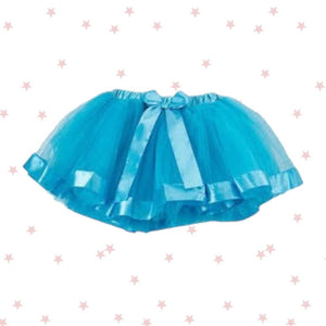 Blue Tutu with Ribbon Hem