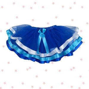 Royal Blue Tutu with Ribbon Hem
