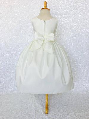 Ivory Vintage Shantung Pearl Off White Dress