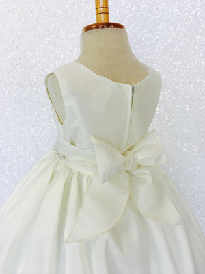 Ivory Vintage Shantung Pearl Off White Dress