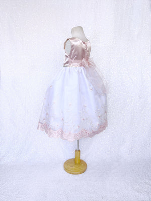 Andy Brokee Floral Embroidery Pink Blush Rhinestone Gown