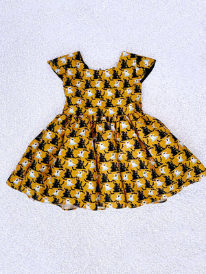 Ghost Haunted House Halloween Pattern Knee Length Dress